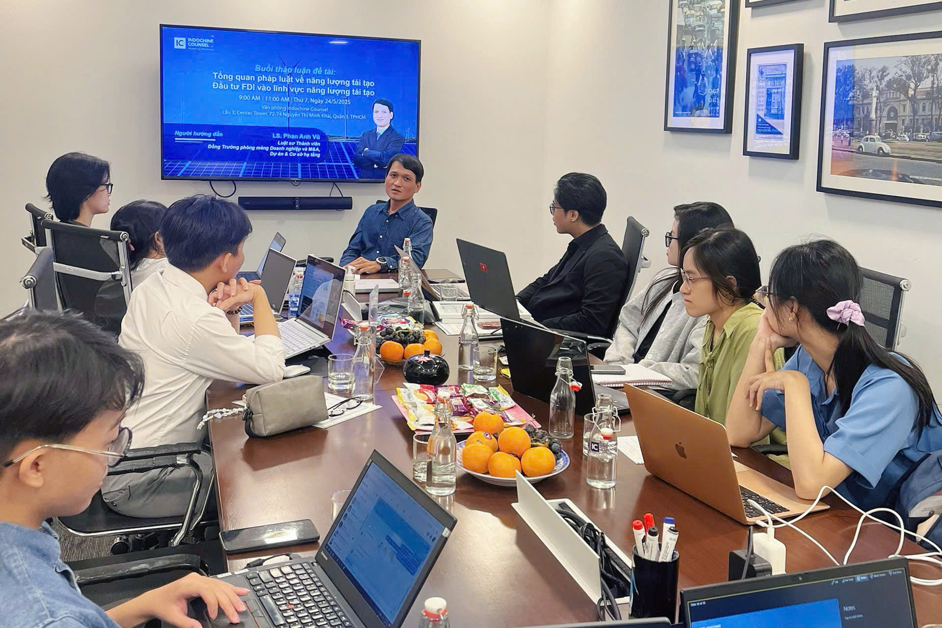 The discussion with Mr. Phan Anh Vu at Indochine Counsel Head Office in HCMC