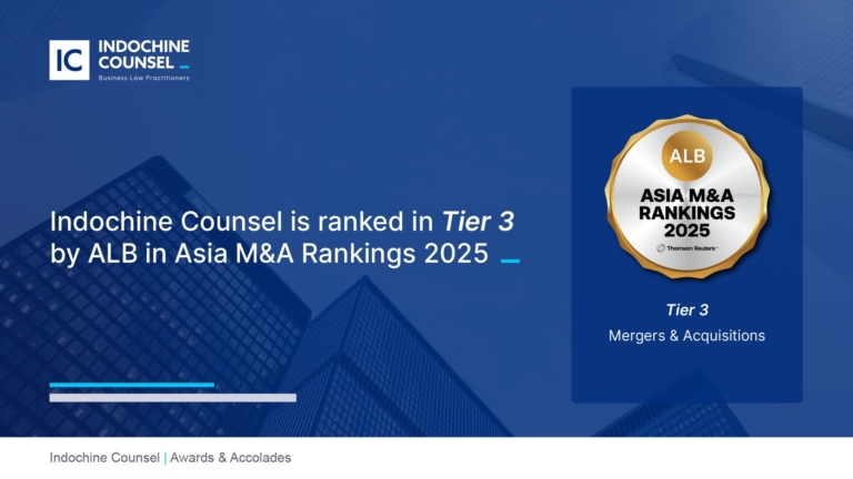 Indochine Counsel Ranked Tier 3 for Mergers & Acquisitions in ALB Asia M&A Rankings 2025